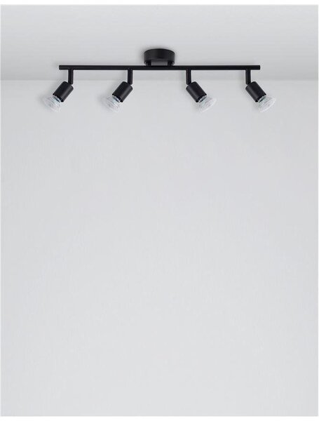 NV 960008 Bodové svítidlo LUP saténový černý kov GU10 4x5W 230V IP20 bez žárovky - NOVA LUCE