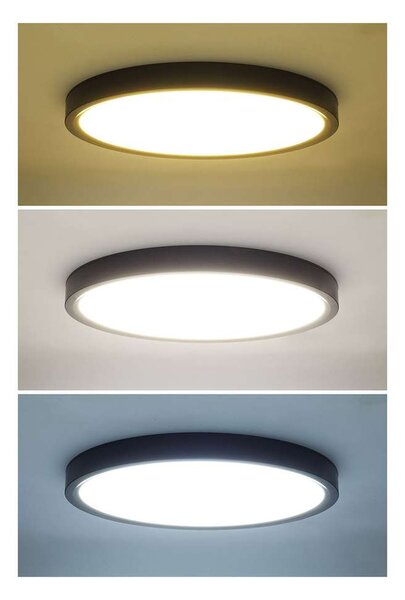 LED stropní světlo s dálkovým ovládáním Estela nastavitelné - průměr 50 cm, černá