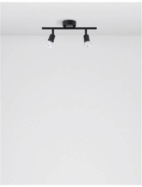 NV 960006 Bodové svítidlo LUP saténový černý kov GU10 2x5W 230V IP20 bez žárovky - NOVA LUCE