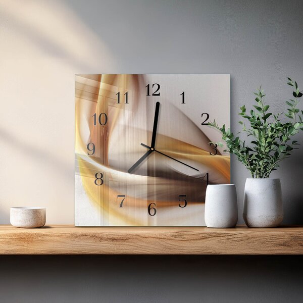Skleněné hodiny na stěnu Abstrakce zskc-30x30-00058085