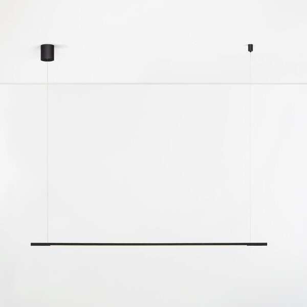 Nova Luce Černé kovové závěsné LED světlo Brillia 120 cm