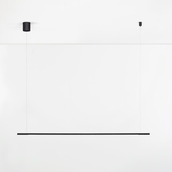 Nova Luce Černé kovové závěsné LED světlo Brillia 120 cm