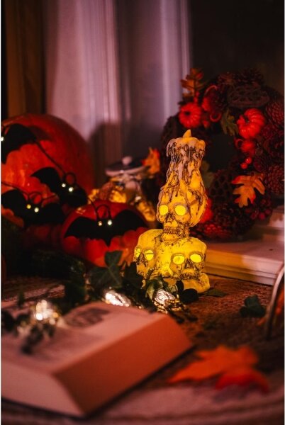 Retlux - LED Dekorační řetěz HALLOWEEN 10xLED/2xAA/teplá bílá 1,3m netopýři