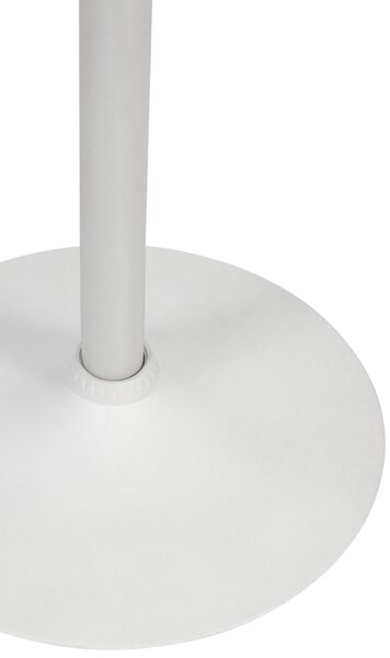 Barový stůl Lamoni - v85-106 cm x Ø60 cm - Bílá/bílá