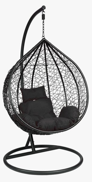 Vodoodpudivá látka Imitace lnu, 220 g/m², šíře 160 cm, černá kostka