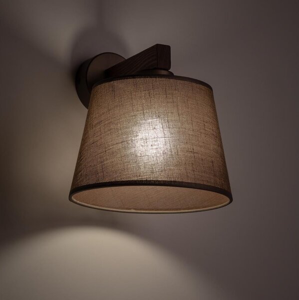 BRILAGI - LED Nástěnná lampa LATTE 1xE27/15W/230V borovice/hnědá