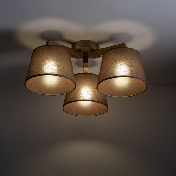 BRILAGI - LED Přisazený lustr LATTE SABIA 3xE27/15W/230V borovice/hnědá