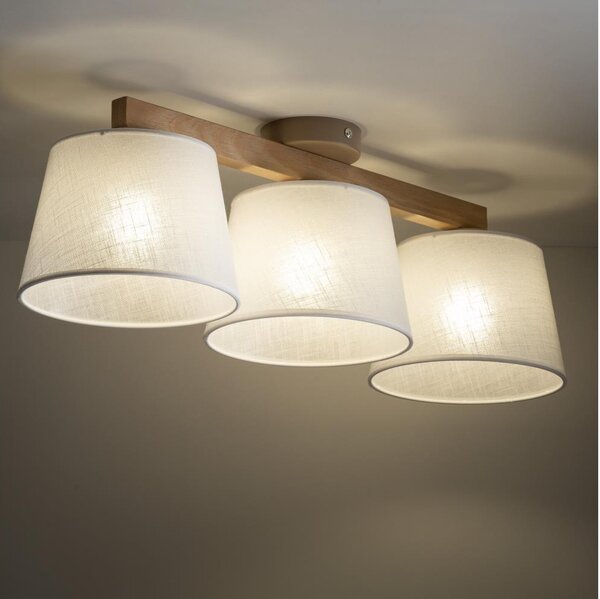 BRILAGI - LED Přisazený lustr LATTE SABIA 3xE27/15W/230V borovice/bílá