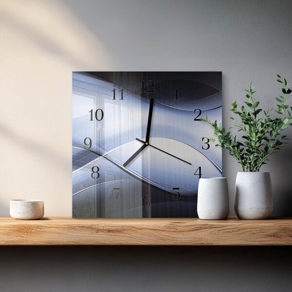Skleněné hodiny na stěnu Abstrakce zskc-30x30-00058121