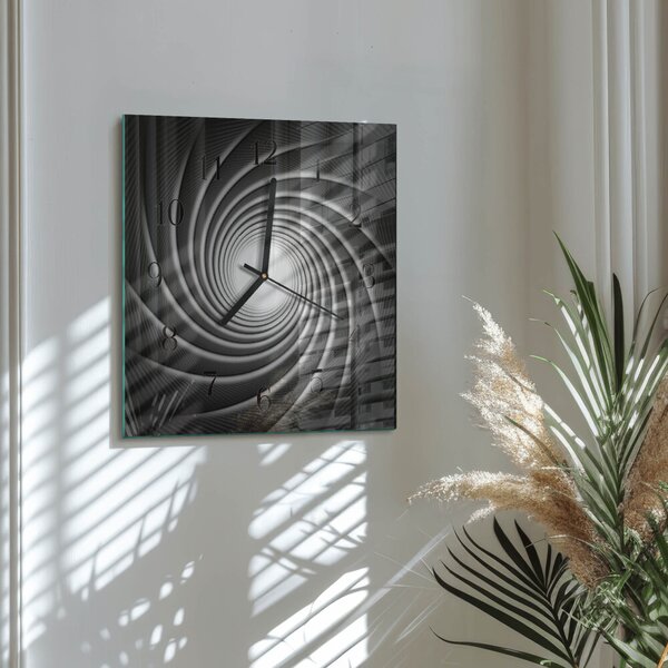 Skleněné hodiny na stěnu Vír zskc-30x30-00058127
