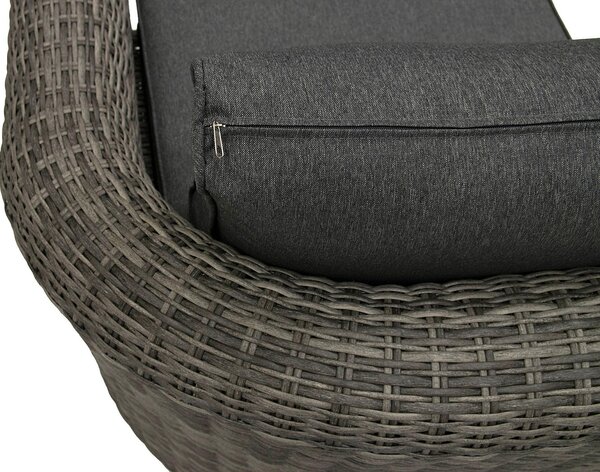 Ratanové křeslo BORNEO LUXURY (šedá)