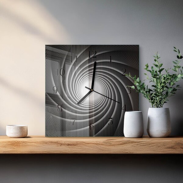 Skleněné hodiny na stěnu Vír zskc-30x30-00058127