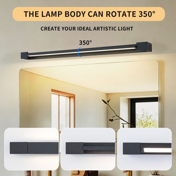 BRILAGI - LED Koup. osvětlení zrcadla AQUA LINE LED/20W/230V 80 cm IP44 černá
