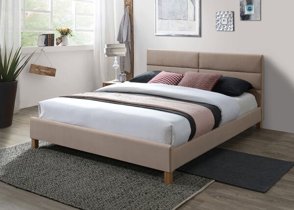 SIG Čalouněná postel SIERRA velvet béžová 160x200