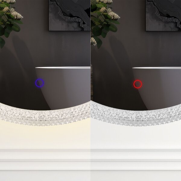 Tutumi Zrcadlo ⌀60 cm s regulovatelným LED osvětlením HOM-01501