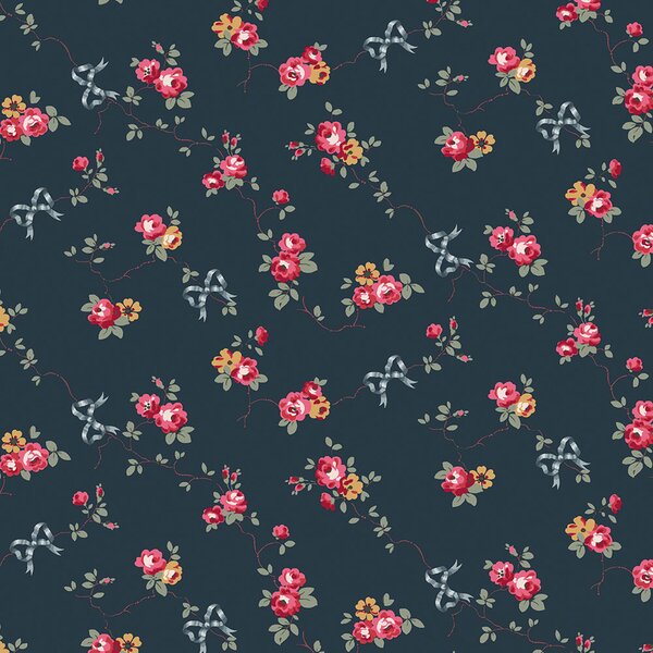 Vliesová tapeta na zeď, modrá, květiny, 125512, Cath Kidstone