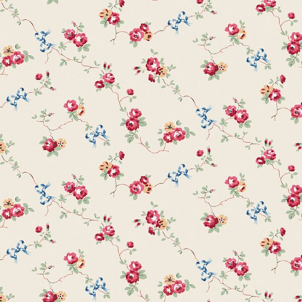 Vliesová tapeta na zeď, krémová, květiny, 125511, Cath Kidstone