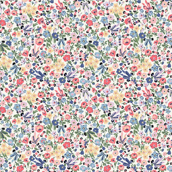 Vliesová tapeta na zeď, bílá, květiny, 125506, Cath Kidstone