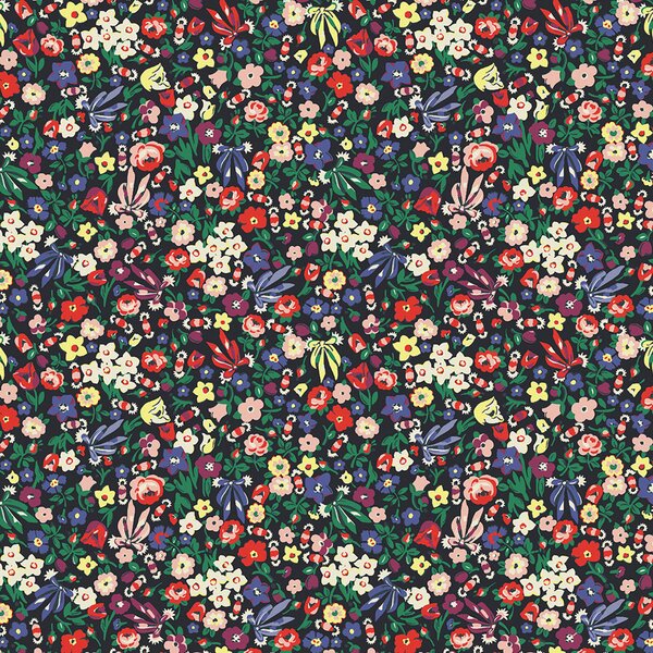 Vliesová tapeta na zeď, černá, květiny, 125505, Cath Kidstone