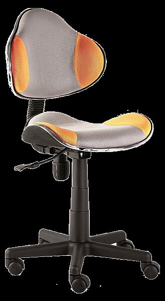 3 SIG Dětská otočná židle Q-G2 oranžová/šedá