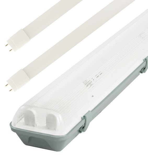 LED Solution Zářivkové těleso 60cm + 2x LED trubice 9W Economy Barva světla: Denní bílá GXWP209_216393