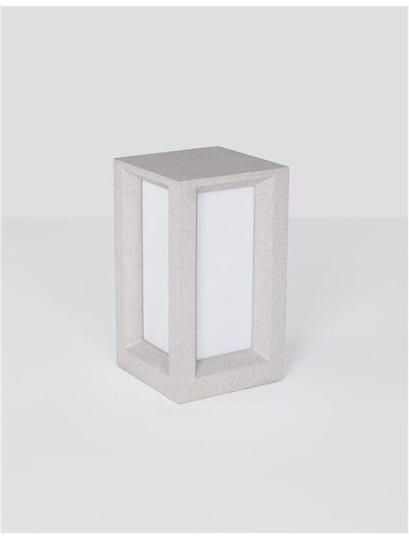 NV 9739352 Venkovní sloupkové svítidlo CASTRO bílý pískovec a akryl E27 1x12W bez žárovky 100-240V IP65 - NOVA LUCE