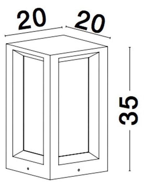 NV 9739352 Venkovní sloupkové svítidlo CASTRO bílý pískovec a akryl E27 1x12W bez žárovky 100-240V IP65 - NOVA LUCE