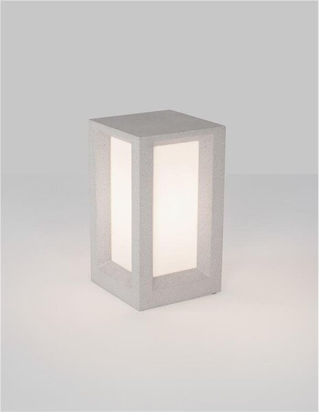 NV 9739352 Venkovní sloupkové svítidlo CASTRO bílý pískovec a akryl E27 1x12W bez žárovky 100-240V IP65 - NOVA LUCE