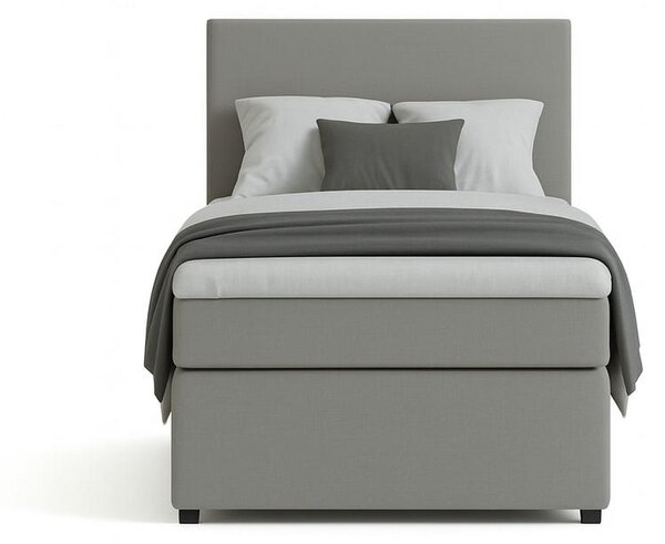 POSTEL BOXSPRING, 90/200 cm, šedá MID.YOU - Jednolůžkové postele, Online Only