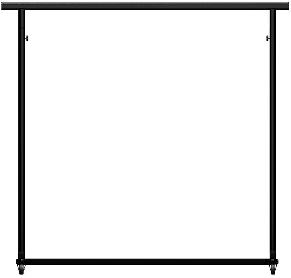 Věšák na oblečení s kolečky Soran 120x50x188 - černá