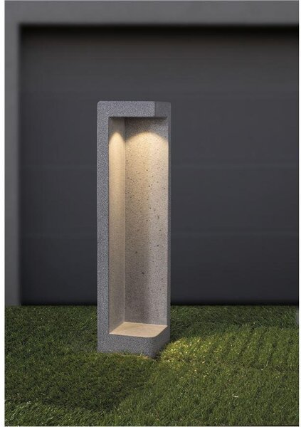 NV 9790021 Venkovní sloupkové svítidlo GRANTE šedý beton a hliník LED 5W 3000K 220-240V IP65 - NOVA LUCE