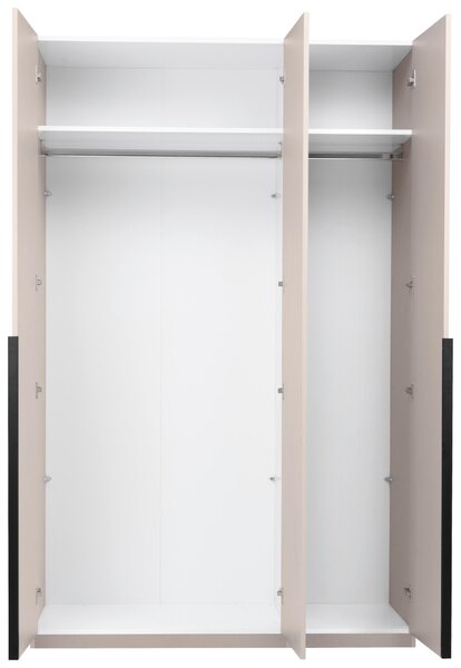 ŠATNÍ SKŘÍŇ S OTOČNÝMI DVEŘMI, kašmírová, 134/211/55 cm P & B - Šatní skříně, Online Only