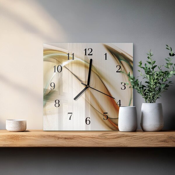 Skleněné hodiny na stěnu Abstrakce zskc-30x30-00058217