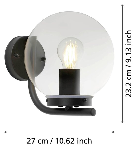 VENKOVNÍ NÁSTĚNNÉ SVÍTIDLO, 20/23 cm Eglo - Online Only svítidla, Online Only