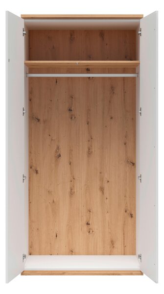 VÍCEÚČELOVÁ SKŘÍŇ, bílá, dub artisan, 94/201/58 cm Xora - Online Only komody, Online Only