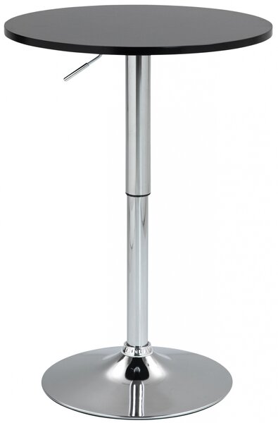 Barový stůl Lamoni - v85-106 cm x Ø60 cm - Černá