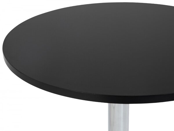 Barový stůl Lamoni - v85-106 cm x Ø60 cm - Černá