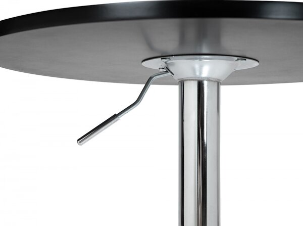 Barový stůl Lamoni - v85-106 cm x Ø60 cm - Černá