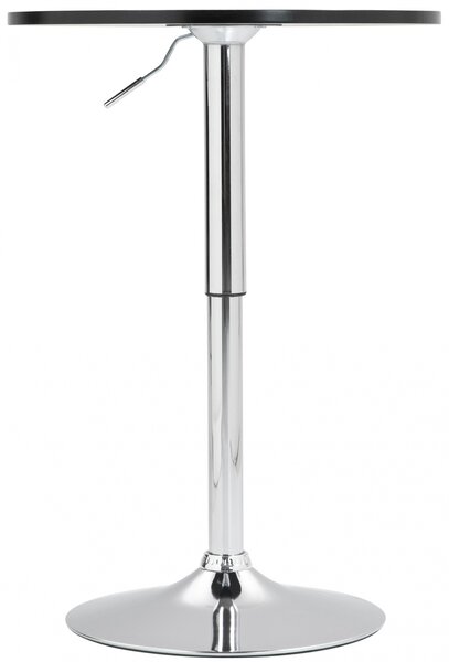 Barový stůl Lamoni - v85-106 cm x Ø60 cm - Černá