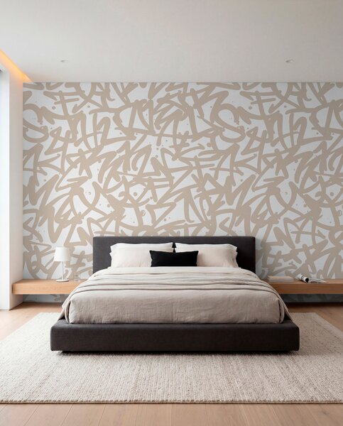 Fototapety Graffiti Emoce: Béžová, Fototapety abstraktní, u99087v1 : uwalls.cz