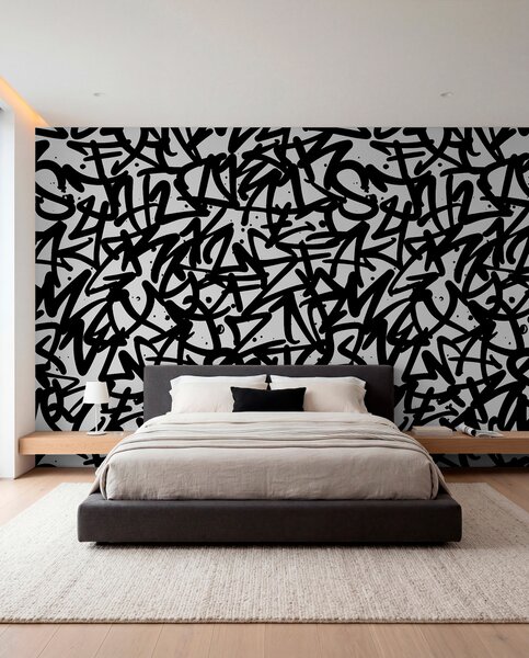 Fototapety Graffiti Emoce: Black, Fototapety černobílé, u99087v3 : uwalls.cz