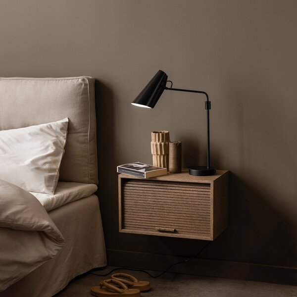 Stolní lampa Northern, Birdy Swing, Černá, Obývací pokoj, Kov, Design
