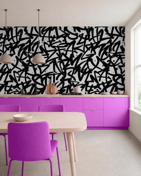 Fototapety Graffiti Emoce: Black, Fototapety černobílé, u99087v3 : uwalls.cz