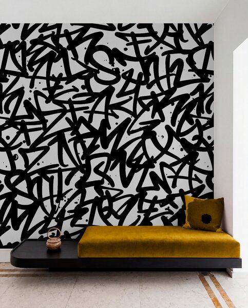 Fototapety Graffiti Emoce: Black, Fototapety černobílé, u99087v3 : uwalls.cz
