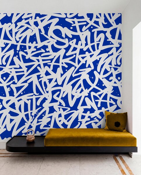 Fototapety Graffiti Emoce: Blue, Fototapety Vzory, u99087v2 : uwalls.cz