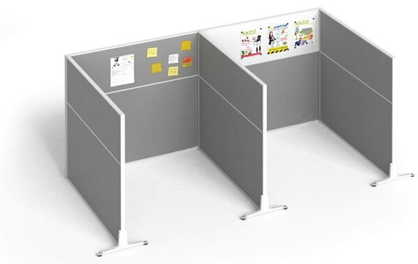 Samostatný paravan CF, textilní/MDF, 1200 x 1200 mm