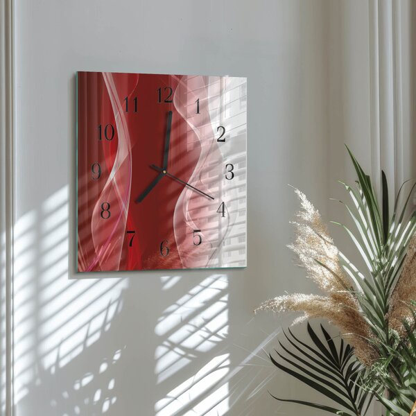 Skleněné hodiny na stěnu Abstrakce zskc-30x30-00058253