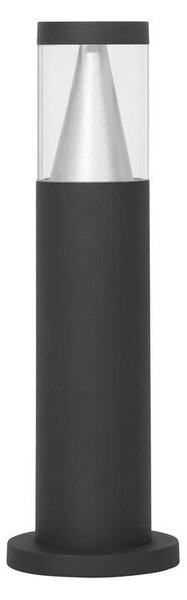 NV 9905025 Venkovní sloupkové svítidlo ROCK černý hliník stříbrný hliník a čirý akryl LED 8W 3000K 220-240V 120st. IP65 - NOVA LUCE