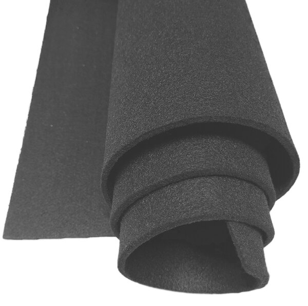 Technický filc 5 mm barva Černá, šířka 150 cm