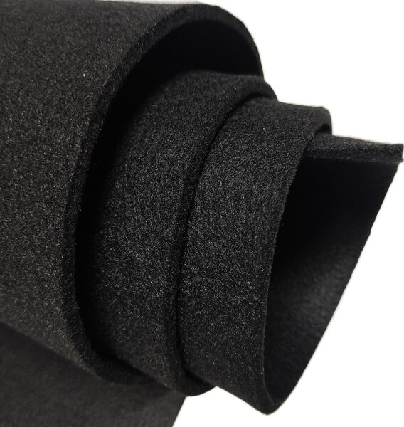 Technický filc 5 mm barva Černá, šířka 150 cm